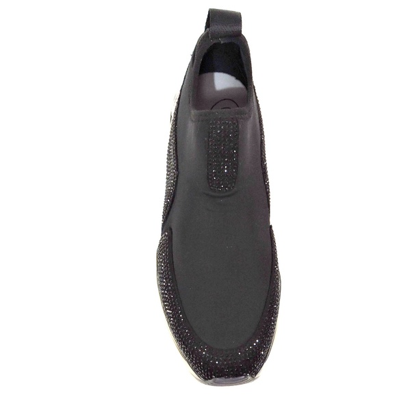 CAFENOIR 🇮🇹 WOMENS COMFORT BLACK STRETCH SNEAKERS - Picture 6 of 8